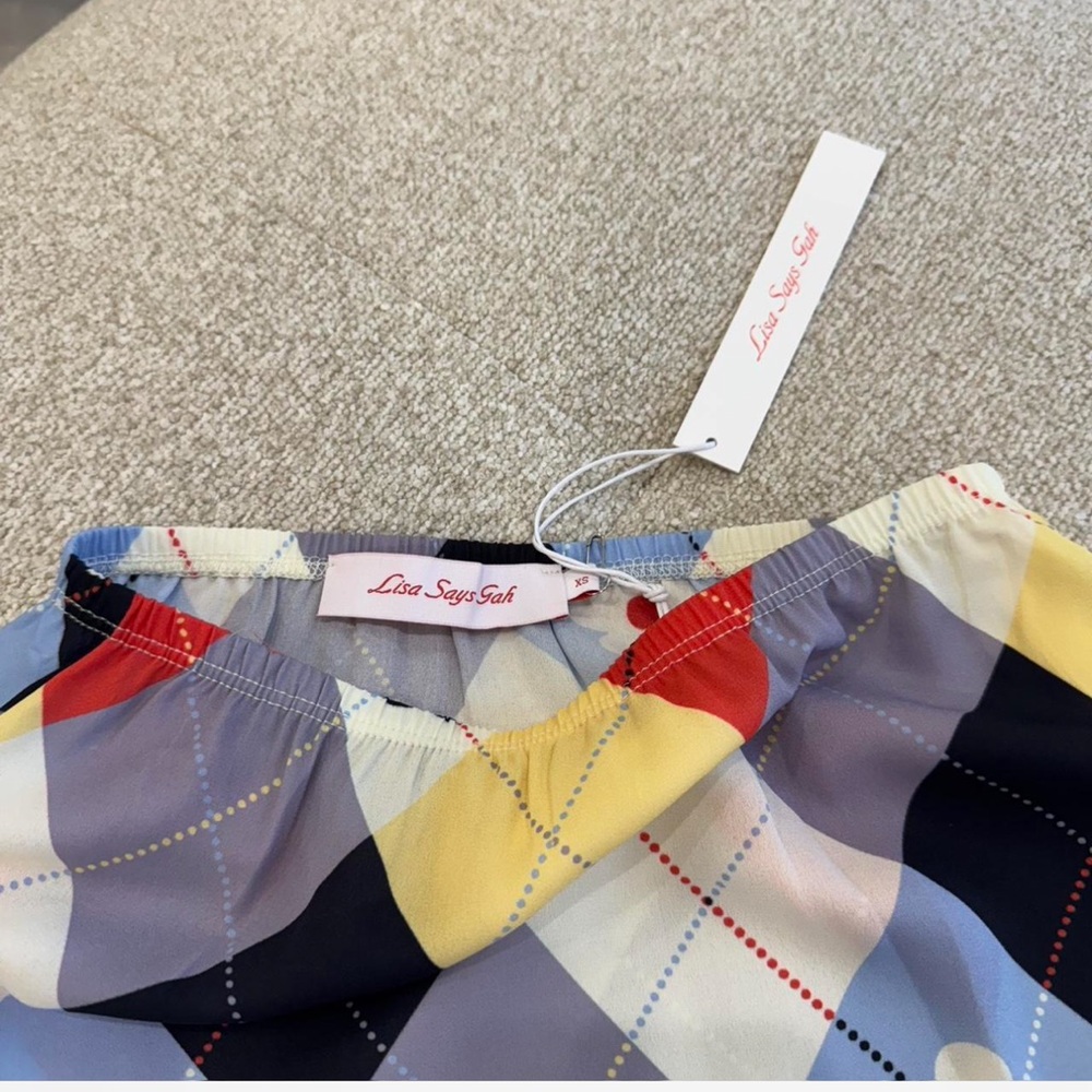 NWT LISA SAYS GAH CIRQUE ARGYLE MIDI SKIRT - XS - Picture 5 of 6